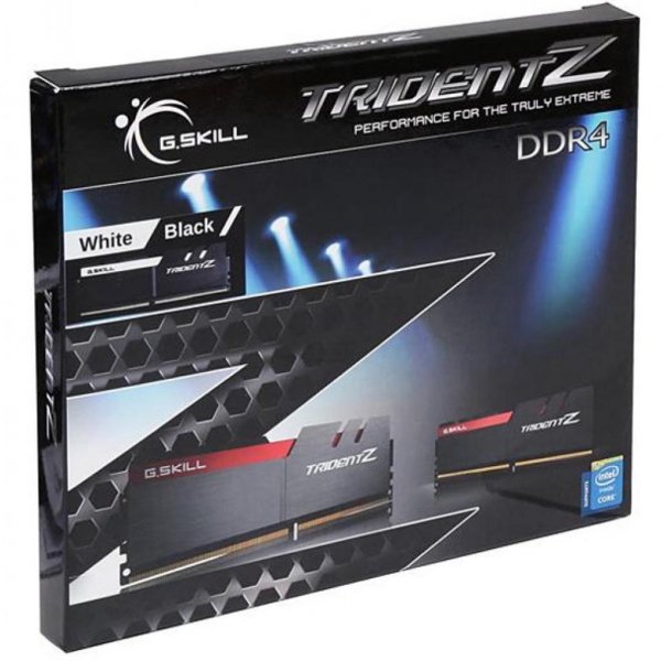 Модуль пам'яті до комп'ютера DDR4 16GB (2x8GB) 3200 MHz Trident Z Black H/White G.Skill (F4-3200C16D-16GTZKW)