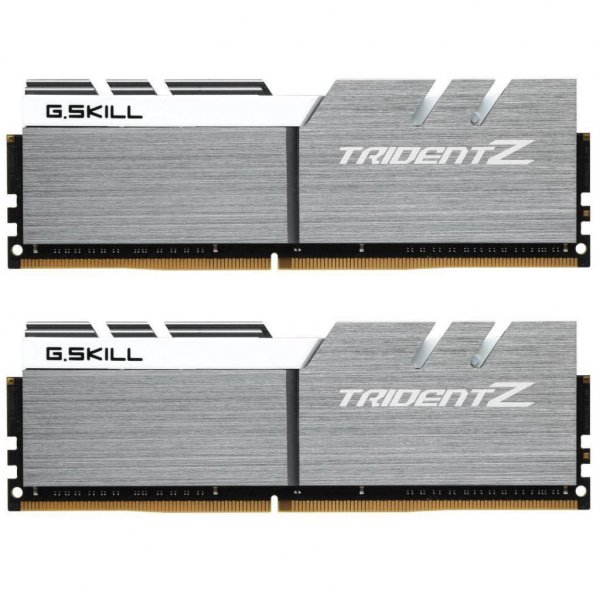 Модуль пам'яті до комп'ютера DDR4 16GB (2x8GB) 3200 MHz Trident Z Silver H/ White G.Skill (F4-3200C16D-16GTZSW)
