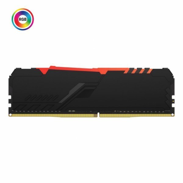 Модуль пам'яті до комп'ютера DDR4 16GB (2x8GB) 3600 MHz Fury Beast RGB HyperX (Kingston Fury) (KF436C17BBAK2/16)