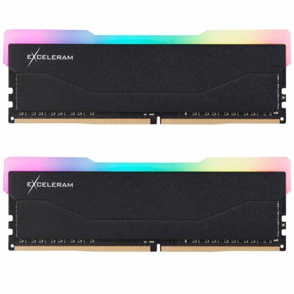 Модуль пам'яті до комп'ютера DDR4 16GB (2x8GB) 3600 MHz RGB X2 Series Black eXceleram (ERX2B416369AD)
