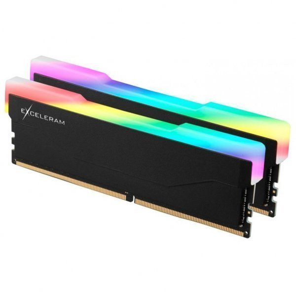 Модуль пам'яті до комп'ютера DDR4 16GB (2x8GB) 3600 MHz RGB X2 Series Black eXceleram (ERX2B416369AD)