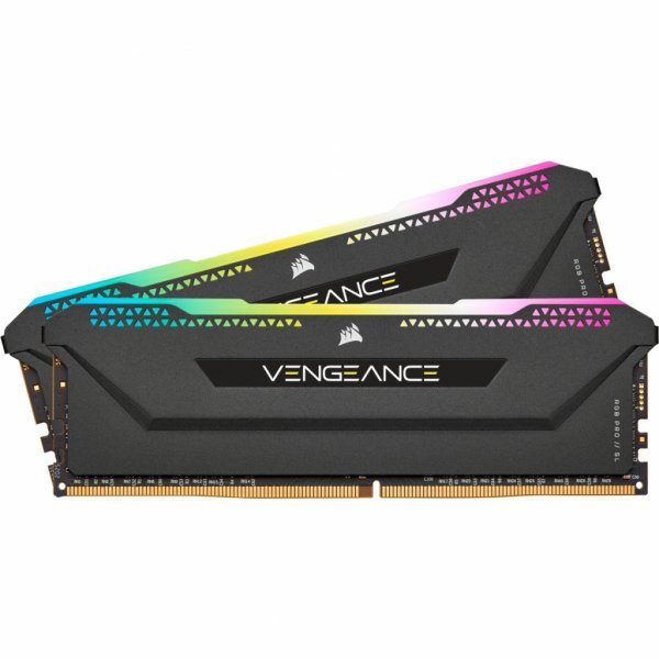 Модуль пам'яті до комп'ютера DDR4 16GB (2x8GGB) 3600 MHz Vengeance RGB Pro SL Black Corsair (CMH16GX4M2D3600C18)