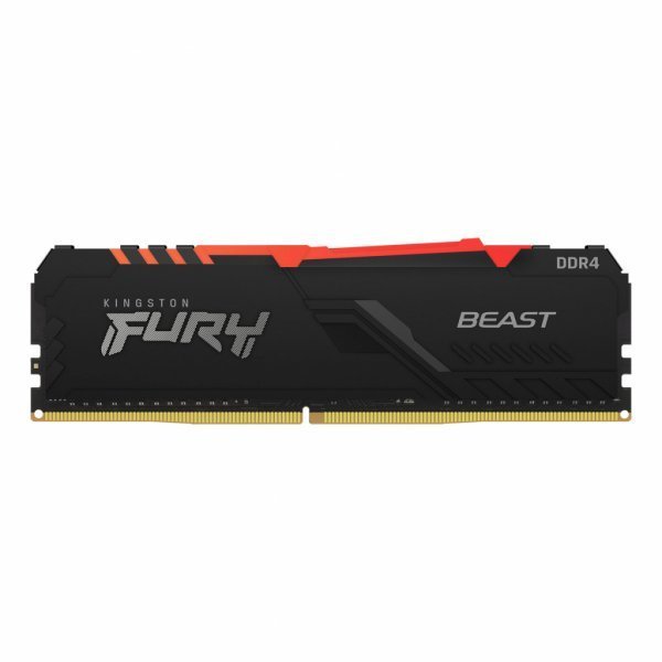 Модуль пам'яті до комп'ютера DDR4 32GB (2x16GB) 2666 MHz Fury Beast RGB HyperX (Kingston Fury) (KF426C16BB1AK2/32)