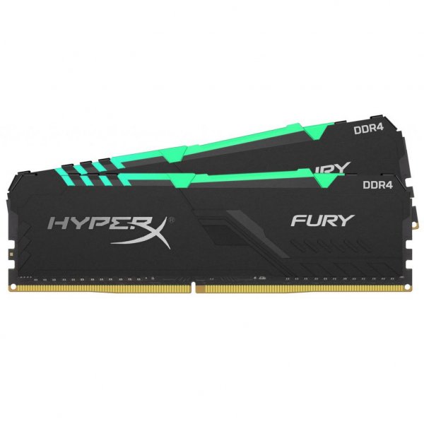 Модуль пам'яті до комп'ютера DDR4 32GB (2x16GB) 2666 MHz HyperX Fury RGB Kingston (HX426C16FB4AK2/32)
