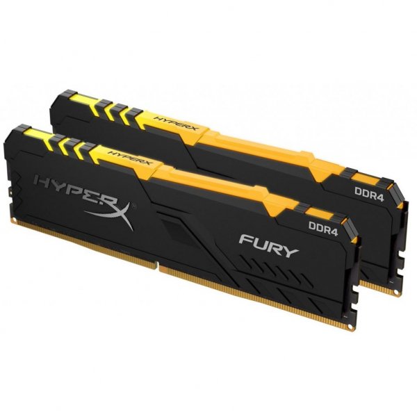 Модуль пам'яті до комп'ютера DDR4 32GB (2x16GB) 2666 MHz HyperX Fury RGB Kingston (HX426C16FB4AK2/32)