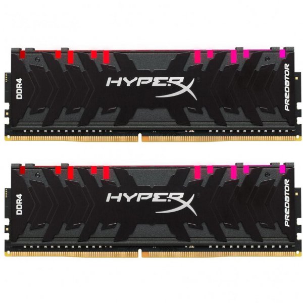 Модуль пам'яті до комп'ютера DDR4 32GB (2x16GB) 3200 MHz HyperX Predator RGB Kingston (HX432C16PB3AK2/32)
