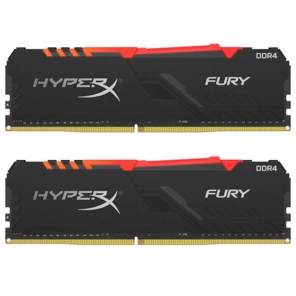 Модуль пам'яті до комп'ютера DDR4 32GB (2x16GB) 3600 MHz HyperX Fury RGB Kingston (HX436C17FB3AK2/32)
