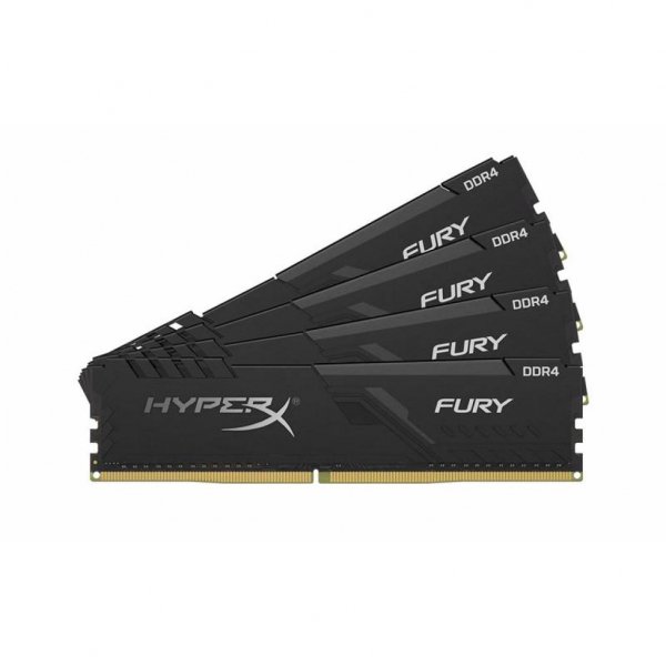 Модуль пам'яті до комп'ютера DDR4 32GB (4x8GB) 2666 MHz HyperX Fury Black Kingston (HX426C16FB3K4/32)