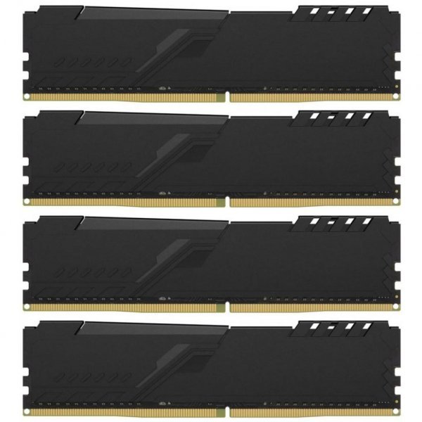 Модуль пам'яті до комп'ютера DDR4 64GB (4x16GB) 2400 MHz Fury Black Kingston (HX424C15FB4K4/64)