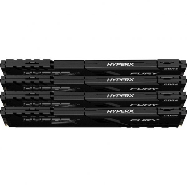 Модуль пам'яті до комп'ютера DDR4 64GB (4x16GB) 2400 MHz Fury Black Kingston (HX424C15FB4K4/64)