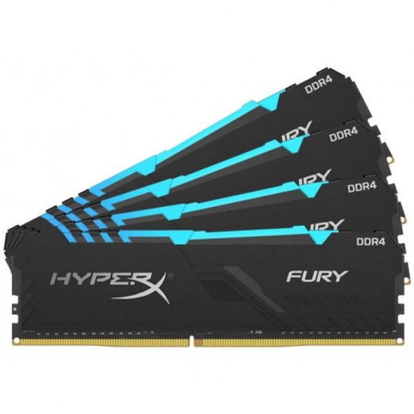 Модуль пам'яті до комп'ютера DDR4 64GB (4x16GB) 2400 MHz HyperX Fury Kingston (HX424C15FB4AK4/64)