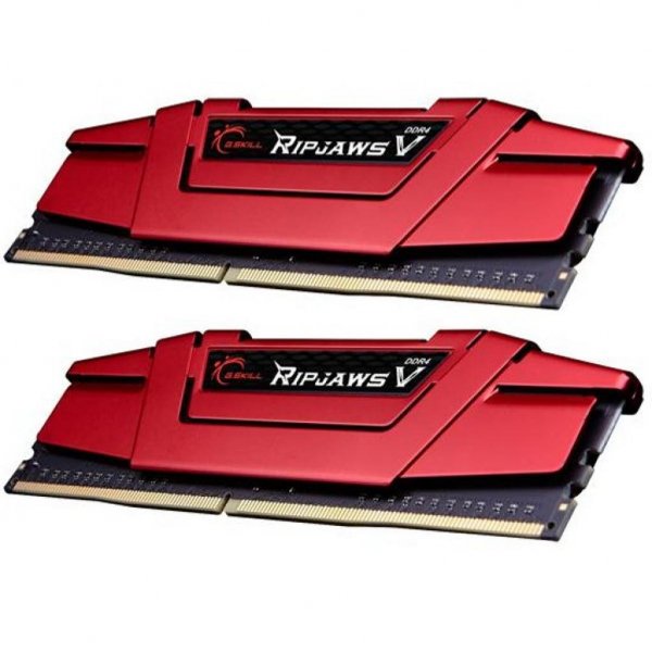 Модуль пам'яті до комп'ютера DDR4 8GB (2x4GB) 2400 MHz RipjawsV Red G.Skill (F4-2400C15D-8GVR)