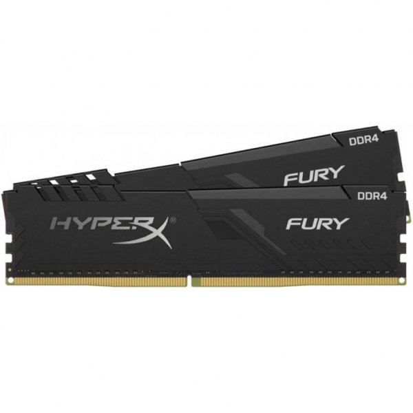 Модуль пам'яті до комп'ютера DDR4 8GB (2x4GB) 2666 MHz HyperX Fury Black Kingston (HX426C16FB3K2/8)