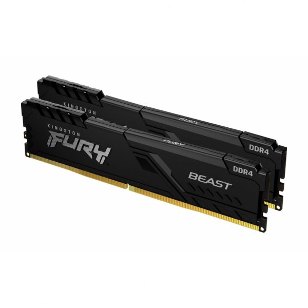 Модуль пам'яті до комп'ютера DDR4 8GB (2x4GB) 3200 MHz Fury Beast Black HyperX (Kingston Fury) (KF432C16BBK2/8)