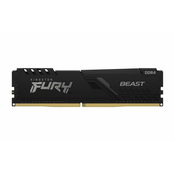 Модуль пам'яті до комп'ютера DDR4 8GB (2x4GB) 3200 MHz Fury Beast Black HyperX (Kingston Fury) (KF432C16BBK2/8)
