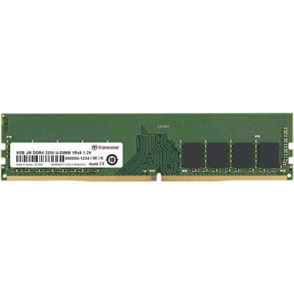 Модуль пам'яті до комп'ютера DDR4 8GB 3200 MHz Transcend (JM3200HLG-8G)