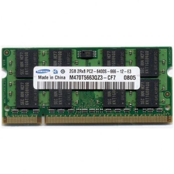 Модуль пам'яті до ноутбука SoDIMM DDR2 2GB 800 MHz Samsung (M470T5663QZ3-CF7) Модуль пам'яті до ноутбука SoDIMM DDR2 2GB 800 MHz Samsung (M470T5663QZ3-CF7)
