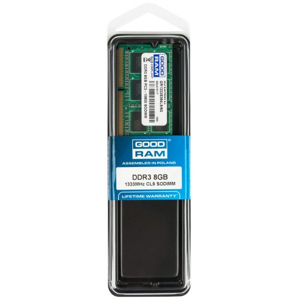 Модуль пам'яті до ноутбука SoDIMM DDR3 8GB 1333 MHz GOODRAM (GR1333S364L9/8G)