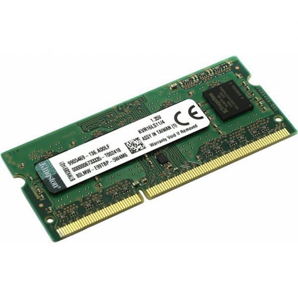 Модуль пам'яті до ноутбука SoDIMM DDR4 4GB 1600 MHz Kingston (KVR16LS11/4WP)