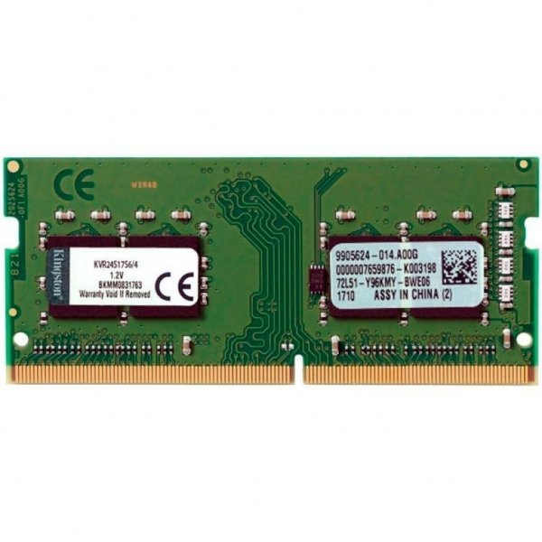 Модуль пам'яті до ноутбука SoDIMM DDR4 4GB 2400 MHz Kingston (KVR24S17S6/4)
