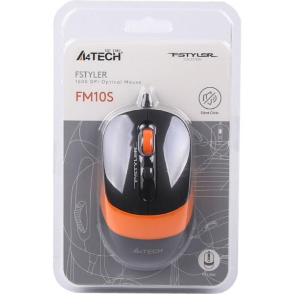 Мишка A4tech FM10S Orange