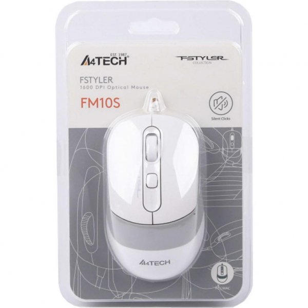 Мишка A4tech FM10S White