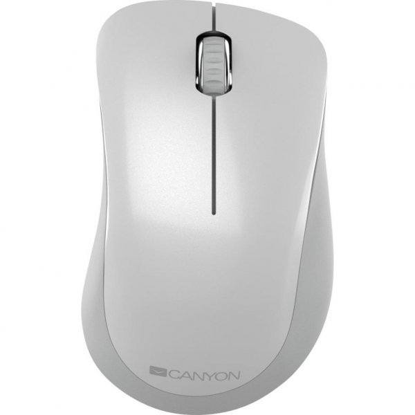 Мишка CANYON MW-11 Wireless Pixart White Grey (CNE-CMSW11PW)