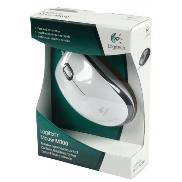 Мишка Logitech M100 White (910-005004)