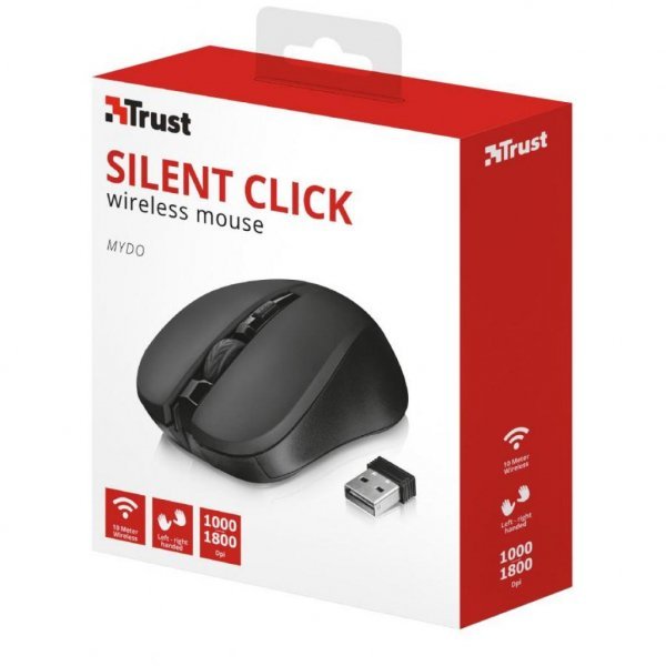 Мишка Trust Mydo Silent wireless mouse black (21869) Мишка Trust Mydo Silent wireless mouse black (21869)