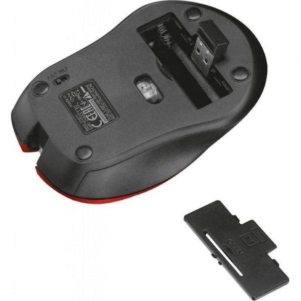 Мишка Trust Mydo Silent wireless mouse red (21871)