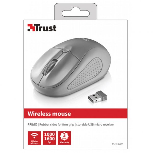 Мишка Trust Primo Wireless Mouse grey (20785)