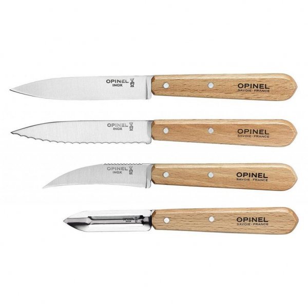 Набір ножів Opinel Les Essentiels Olive 4шт (002163) Набір ножів Opinel Les Essentiels Olive 4шт (002163)