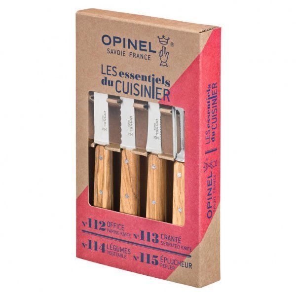 Набір ножів Opinel Les Essentiels Olive 4шт (002163) Набір ножів Opinel Les Essentiels Olive 4шт (002163)