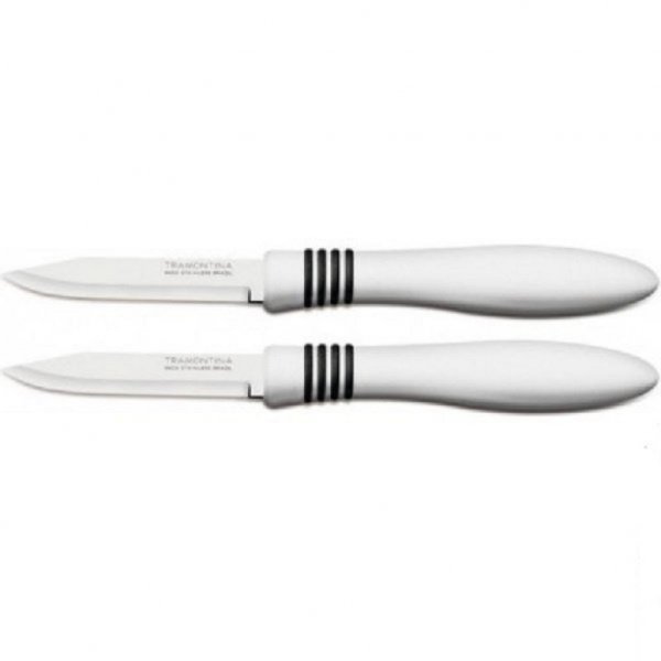 Набір ножів Tramontina COR & COR для овочів 2шт 76 мм White (23461/283)