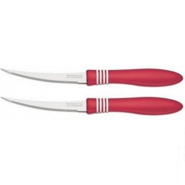 Набір ножів Tramontina COR & COR для томатів 2шт 102 мм Red (23462/274)