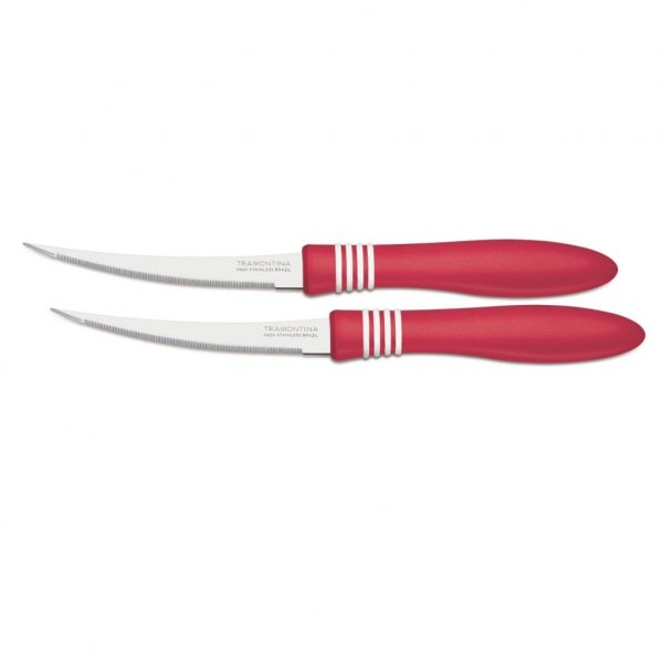 Набір ножів Tramontina COR & COR для томатів 2шт 127 мм Red (23462/275)