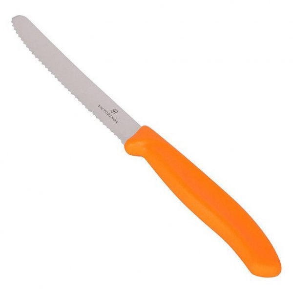 Набір ножів Victorinox SwissClassic 11см, 2шт. в блістері, хвилясте лезо, помаранчевий (6.7836.L119B)