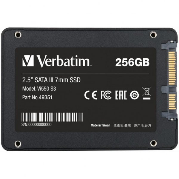 Накопичувач SSD 2.5 256GB Verbatim (49351) Накопичувач SSD 2.5 256GB Verbatim (49351)
