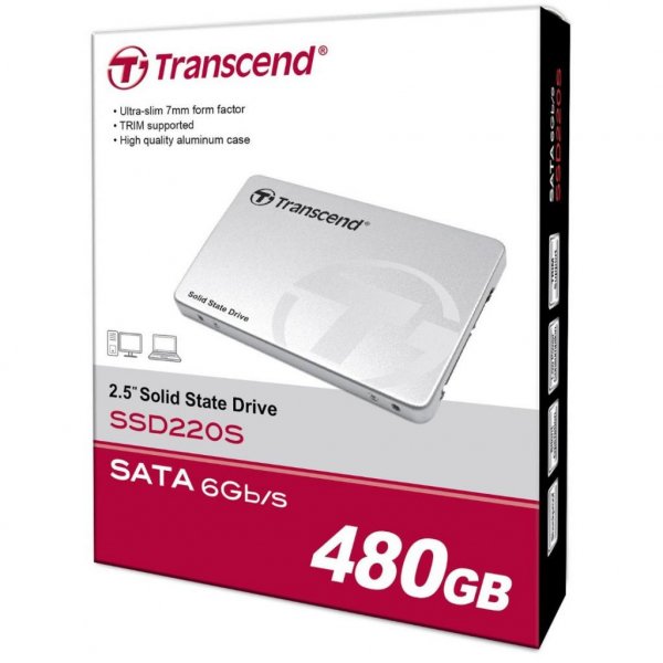 Накопичувач SSD 2.5 480GB Transcend (TS480GSSD220S) Накопичувач SSD 2.5 480GB Transcend (TS480GSSD220S)