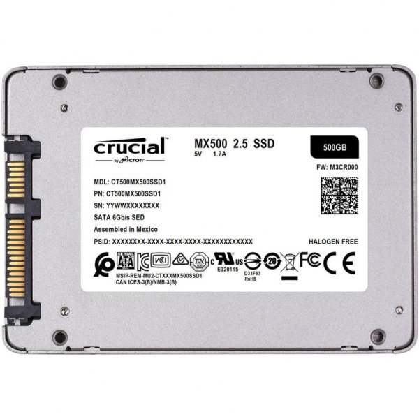 Накопичувач SSD 2.5 500GB MICRON (CT500MX500SSD1)