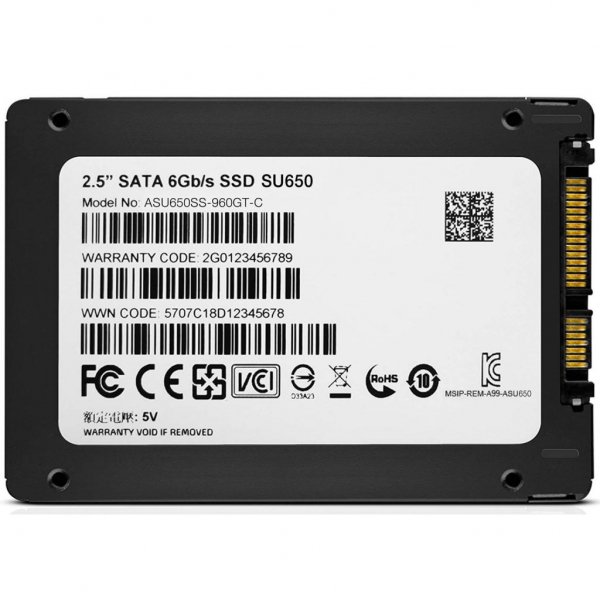 Накопичувач SSD 2.5 960GB ADATA (ASU650SS-960GT-R) Накопичувач SSD 2.5 960GB ADATA (ASU650SS-960GT-R)