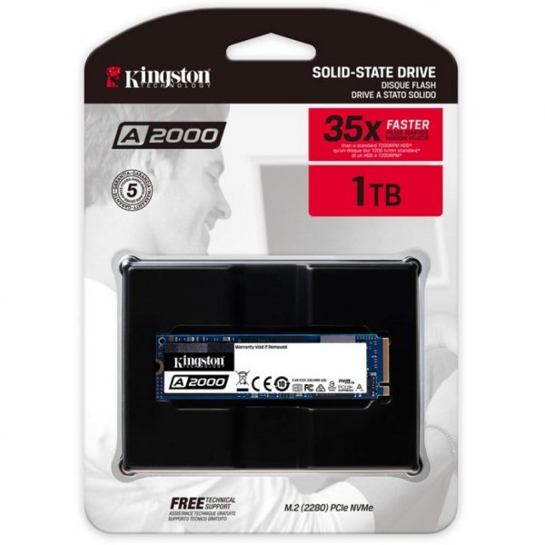 Накопичувач SSD M.2 2280 1TB Kingston (SA2000M8/1000G) Накопичувач SSD M.2 2280 1TB Kingston (SA2000M8/1000G)