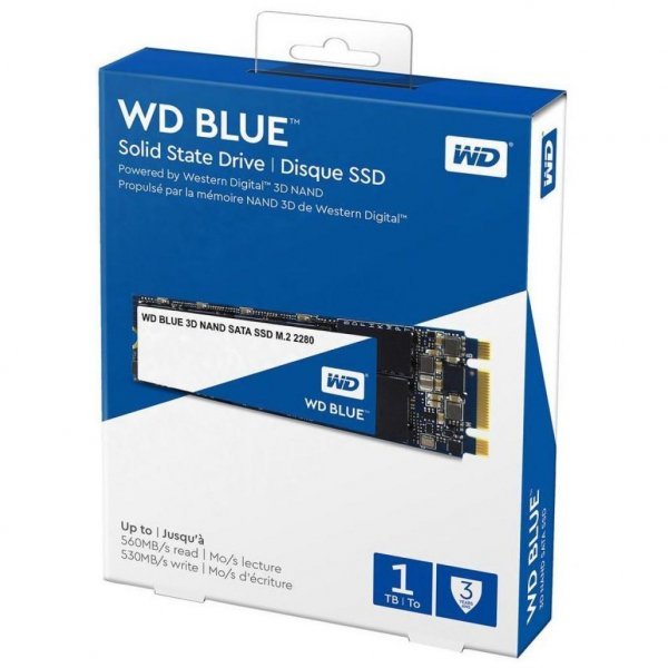 Накопичувач SSD M.2 2280 1TB Western Digital (WDS100T2B0B)