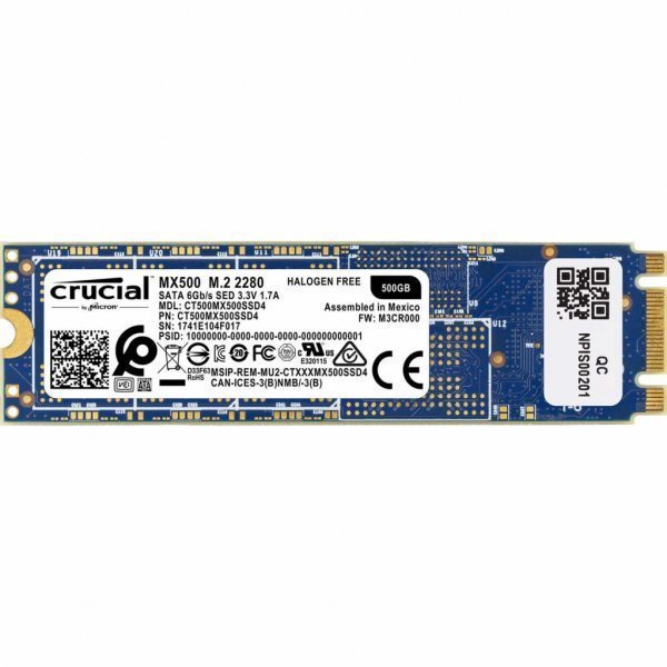 Накопичувач SSD M.2 2280 500GB MICRON (CT500MX500SSD4)