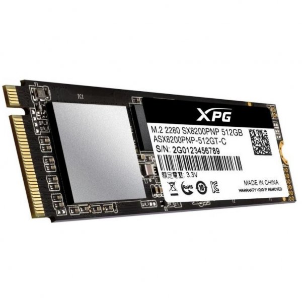 Накопичувач SSD M.2 2280 512GB ADATA (ASX8200PNP-512GT-C) Накопичувач SSD M.2 2280 512GB ADATA (ASX8200PNP-512GT-C)