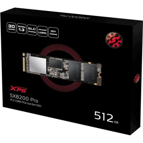 Накопичувач SSD M.2 2280 512GB ADATA (ASX8200PNP-512GT-C) Накопичувач SSD M.2 2280 512GB ADATA (ASX8200PNP-512GT-C)