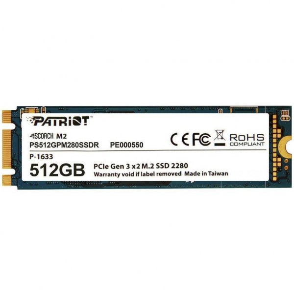 Накопичувач SSD M.2 2280 512GB Patriot (PS512GPM280SSDR)