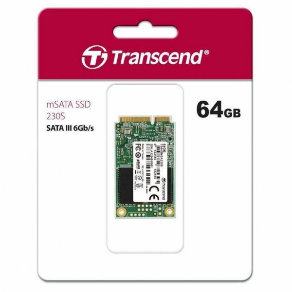 Накопичувач SSD mSATA 64GB Transcend (TS64GMSA230S) Накопичувач SSD mSATA 64GB Transcend (TS64GMSA230S)