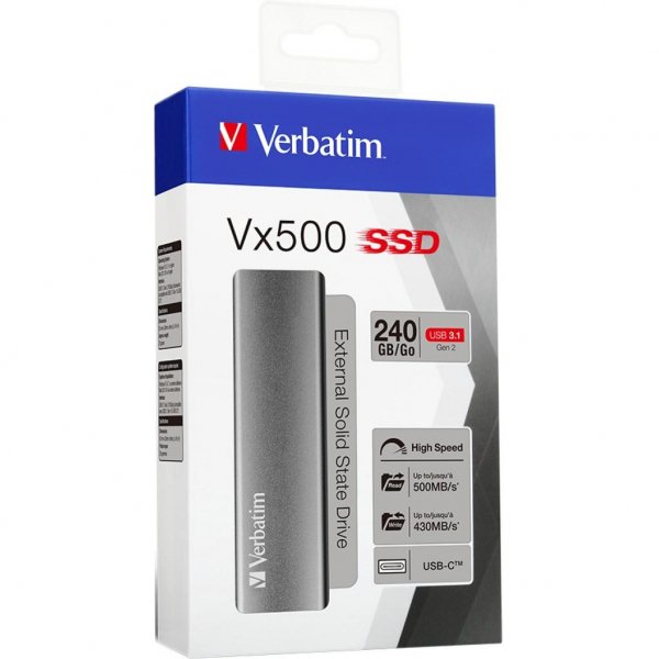 Накопичувач SSD USB 3.1 240GB Verbatim (047442) Накопичувач SSD USB 3.1 240GB Verbatim (047442)