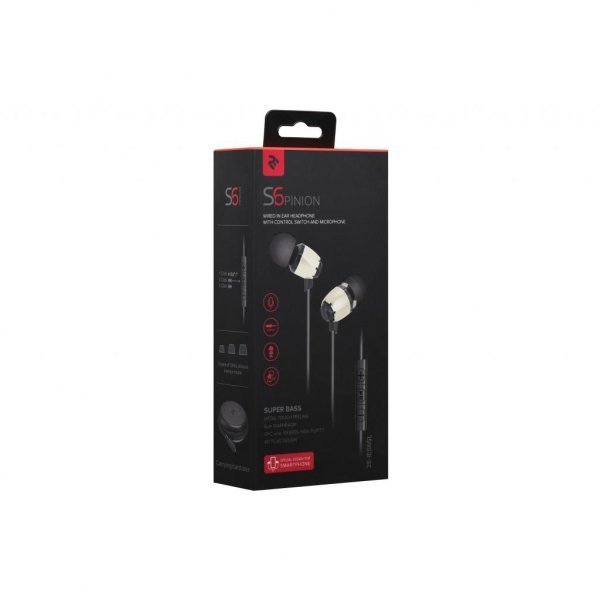 Навушники 2E S6 Pinion Mic Сільвер (2E-IES6SL)